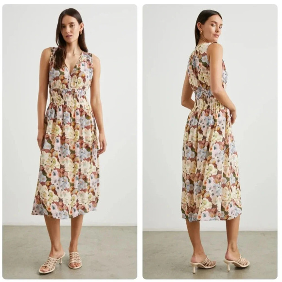 Rails Izzy Painted Floral Dress Size Small - Picture 1 of 14